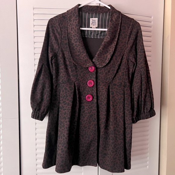 IVY JANE CHEETAH PRINT COAT - Picture 1 of 10